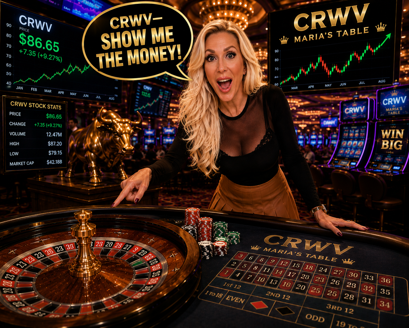 Maria at Maria's Table casino - CRWV Show Me The Money (tap to enlarge)