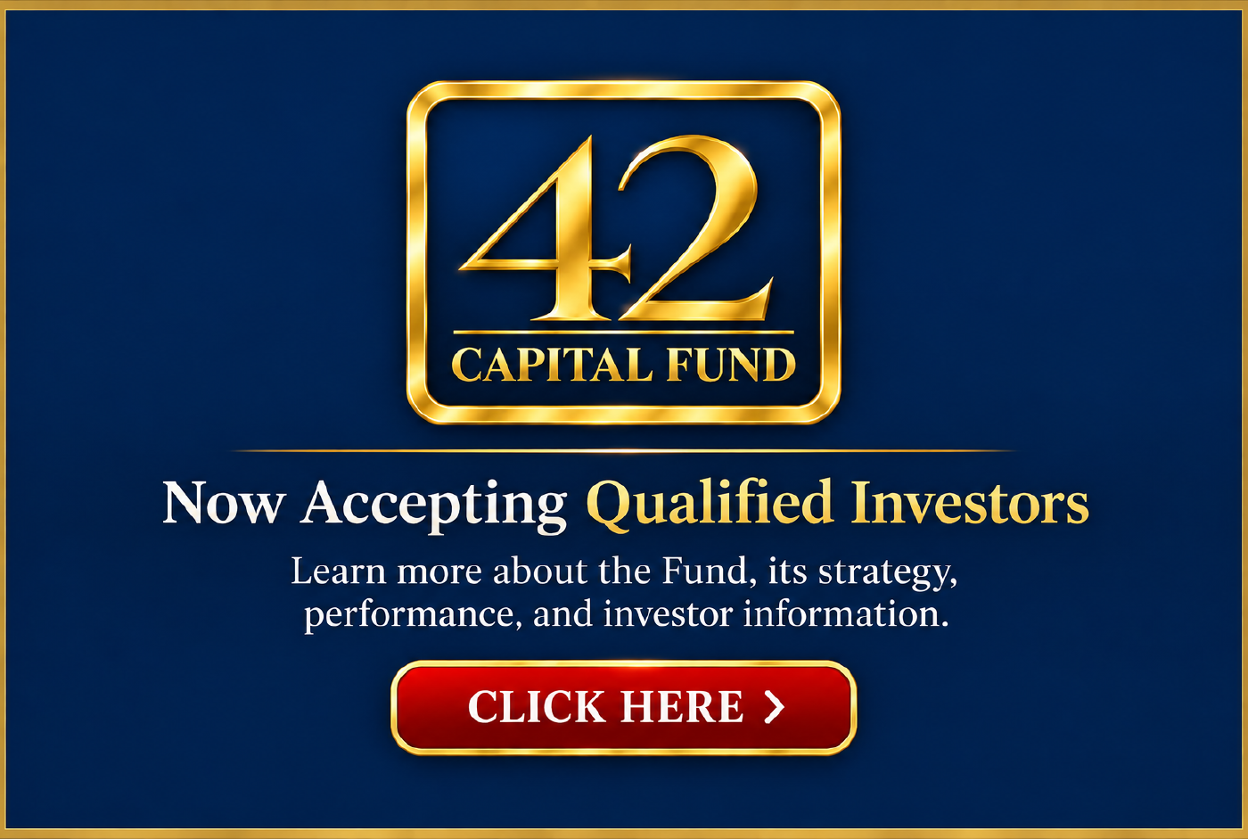42 Capital Fund - Now accepting qualified investors. Click here.