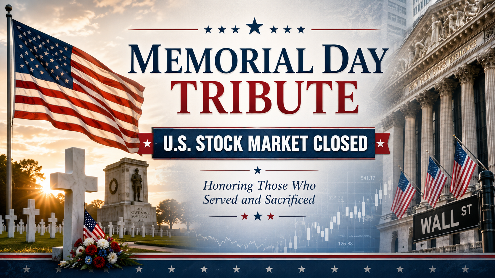 Memorial Day Tribute &mdash; U.S. Stock Market Closed &mdash; Honoring Those Who Served and Sacrificed