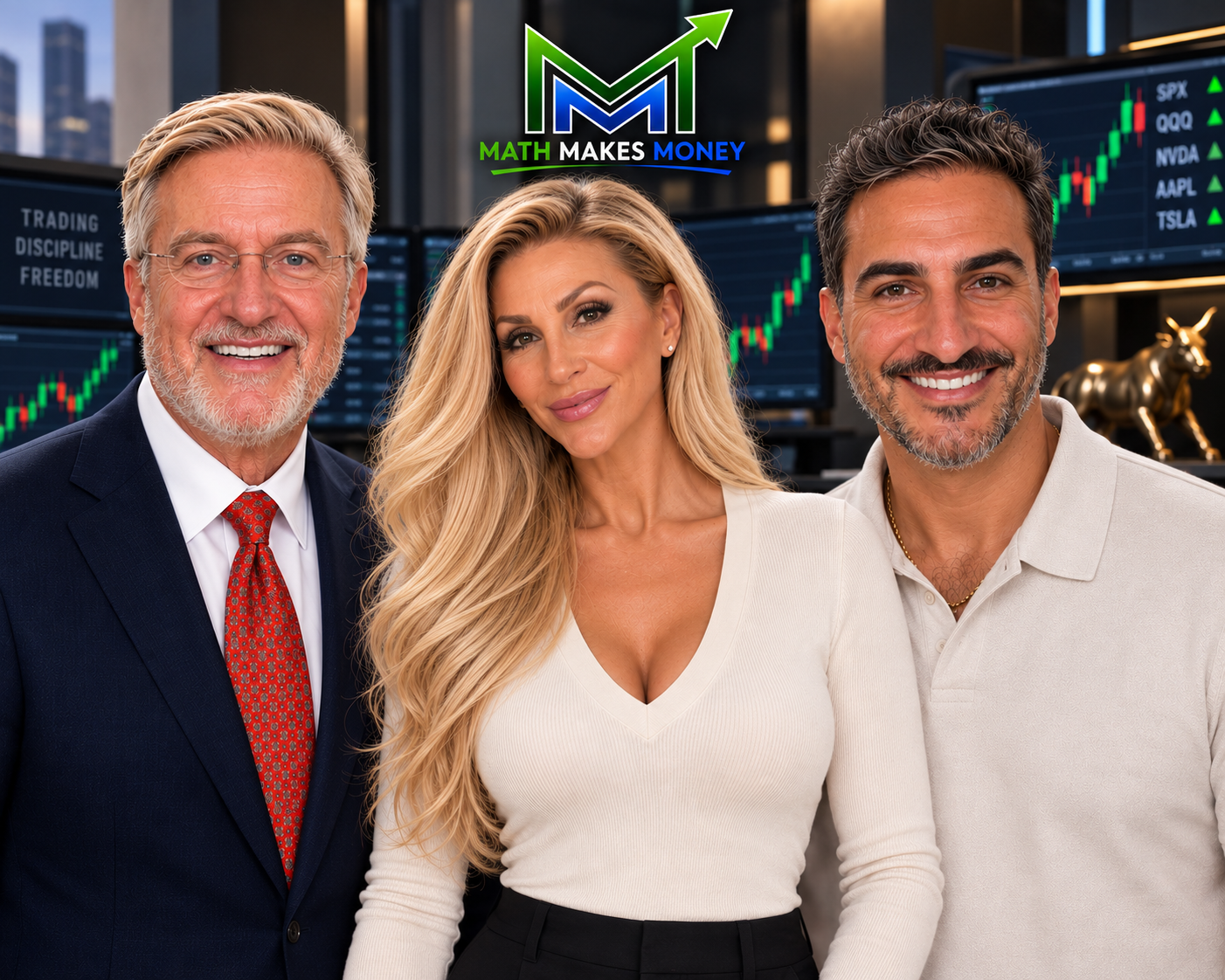 Rob Helmick, Maria Helmick and Nick Battista — Math Makes Money